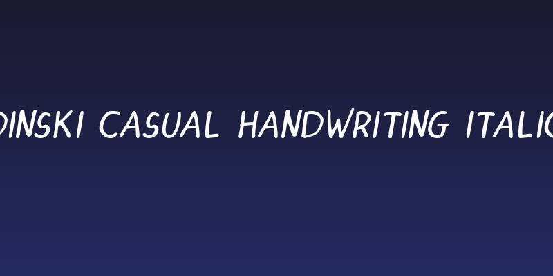 DINSKI CASUAL HANDWRITING Italic Social Header