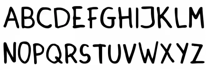 DINSKI CASUAL HANDWRITING Font Litere mari
