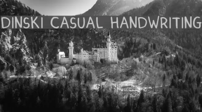 DINSKI CASUAL HANDWRITING Font examples