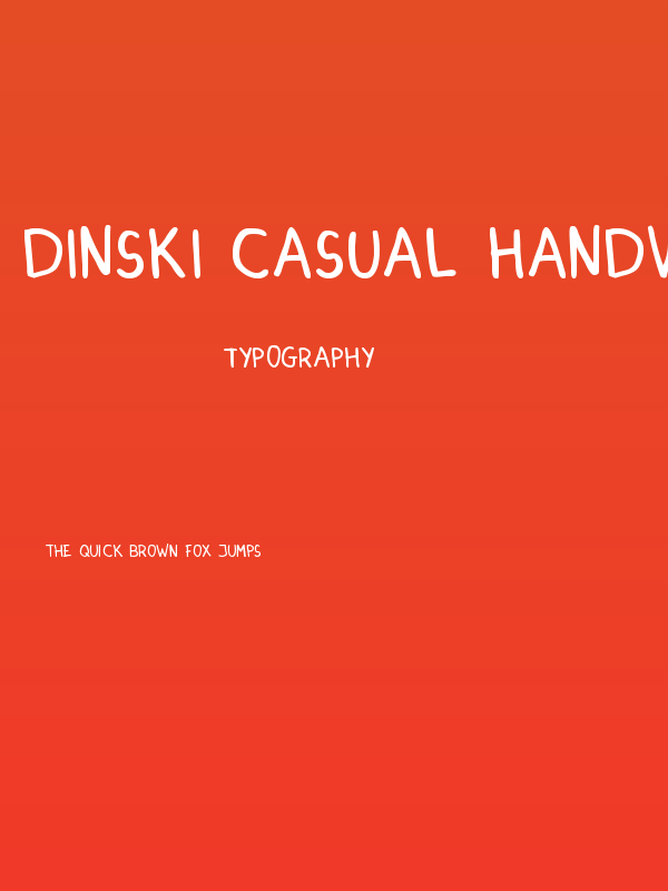 DINSKI CASUAL HANDWRITING Poster