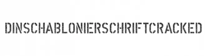 DINSchablonierschriftCracked  Frei Schriftart Herunterladen