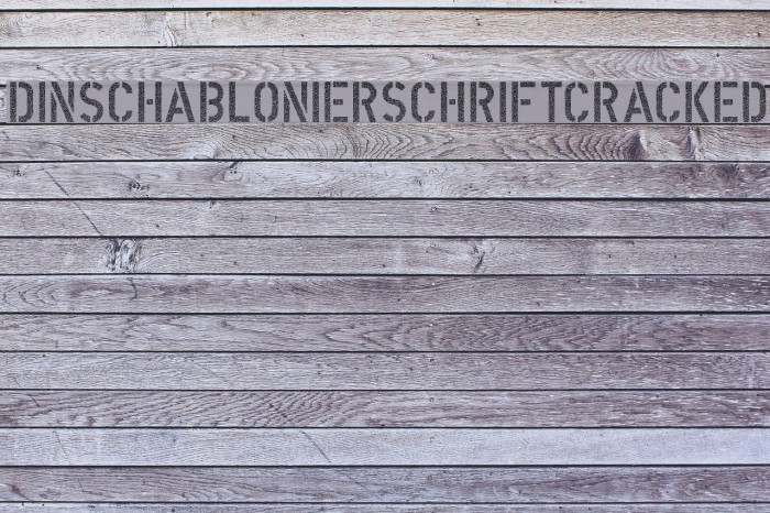 DINSchablonierschriftCracked Font examples