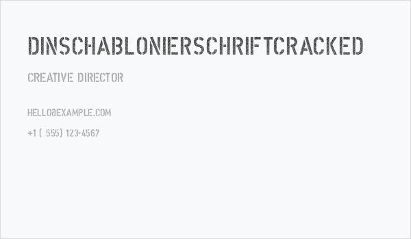 DINSchablonierschriftCracked Business Card