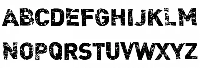 DINk Font Litere mari