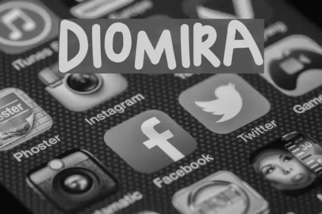 DIOMIRA Font examples