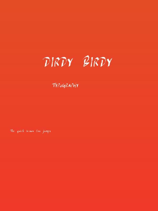 DIRDY BIRDY Poster