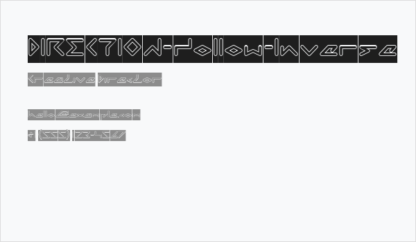 DIRECTION-Hollow-Inverse Business Card