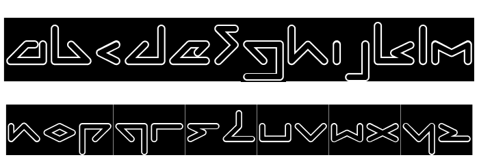 DIRECTION-Hollow-Inverse Font LOWERCASE