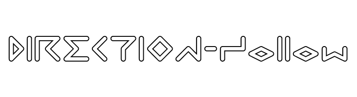 DIRECTION-Hollow  Frei Schriftart Herunterladen