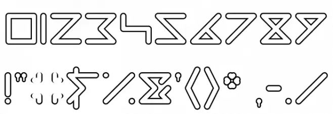 DIRECTION-Hollow Font OTHER CHARS