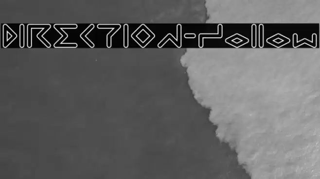 DIRECTION-Hollow Font examples