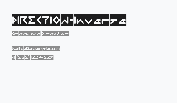 DIRECTION-Inverse Business Card