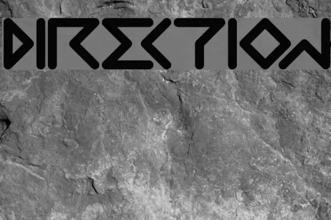 DIRECTION Font examples
