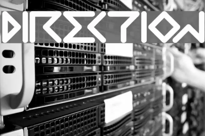 DIRECTION Font examples