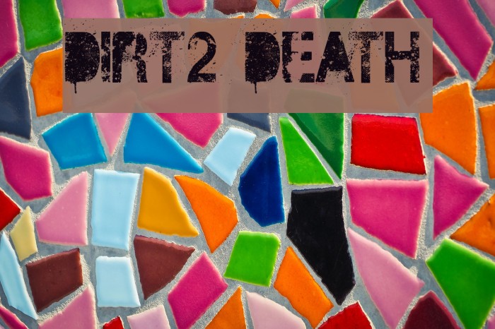 DIRT2 DEATH Font examples