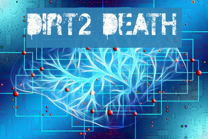 DIRT2 DEATH Font examples