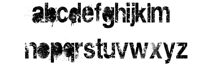 DIRT2 DEATH Font LOWERCASE