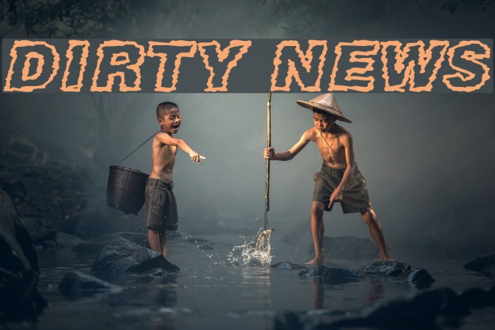 DIRTY NEWS Font examples