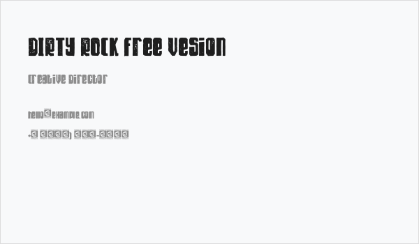 DIRTY ROCK Free Vesion Business Card