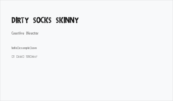 DIRTY SOCKS SKINNY Business Card