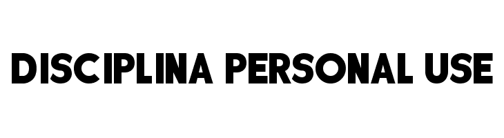 DISCIPLINA PERSONAL USE Font