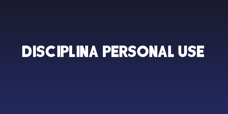 DISCIPLINA PERSONAL USE Social Header