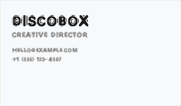 DISCOBOX Business Card