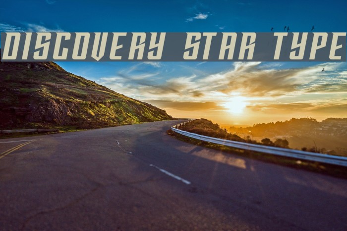 DISCOVERY STAR TYPE Font examples