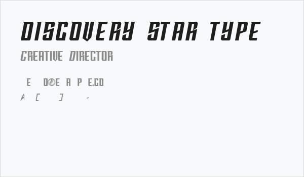 DISCOVERY STAR TYPE Business Card