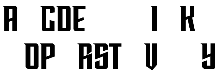 DISCOVERY STAR TYPE Font LOWERCASE