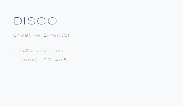 DISCO Business Card