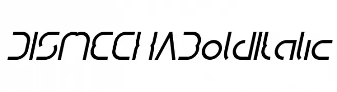DISMECHA Bold Italic  免费字体下载