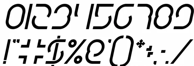 DISMECHA Bold Italic Font OTHER CHARS