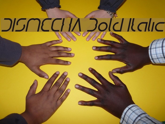 DISMECHA Bold Italic Example 3
