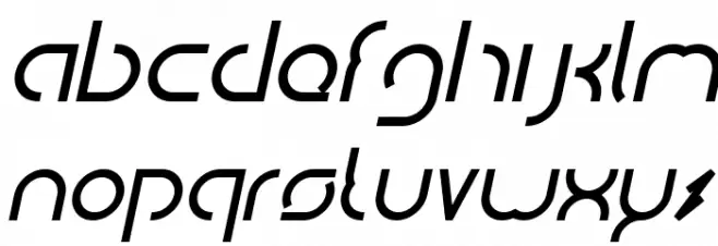 DISMECHA Bold Italic Font LOWERCASE
