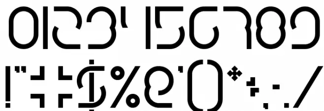 DISMECHA Bold Font OTHER CHARS