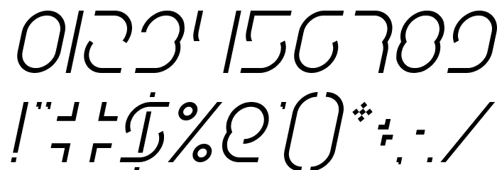 DISMECHA Italic Font OTHER CHARS