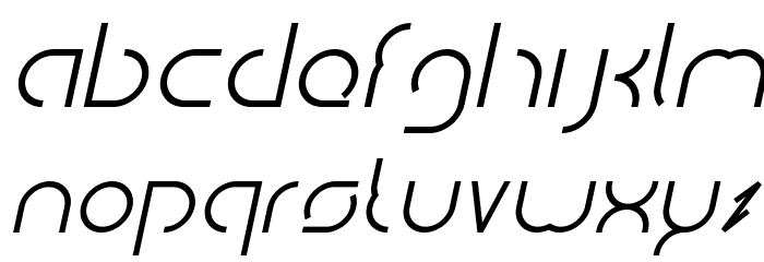 DISMECHA Italic Font LOWERCASE