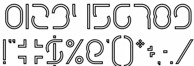 DISMECHA_Hollow Font OTHER CHARS