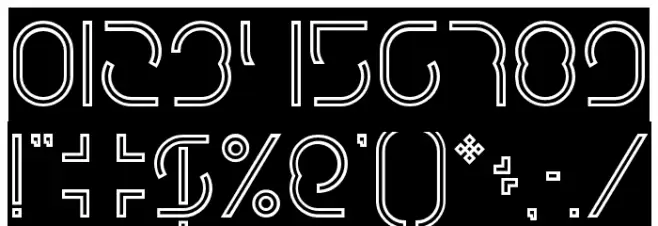 DISMECHA_Hollow_inverse Font OTHER CHARS