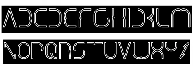 DISMECHA_Hollow_inverse Шрифта ВЕРХНИЙ