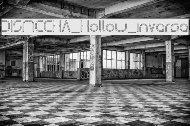 DISMECHA_Hollow_inverse Font examples