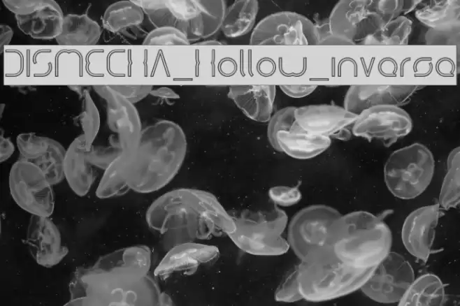 DISMECHA_Hollow_inverse Font examples