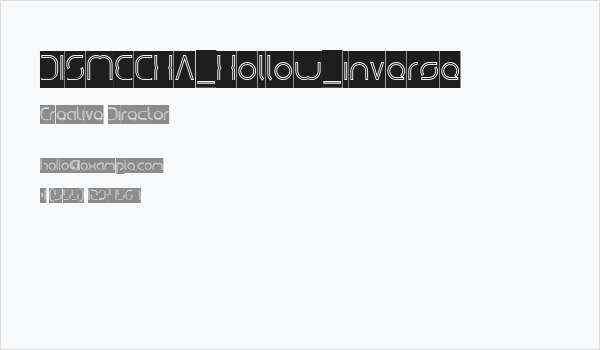 DISMECHA_Hollow_inverse Business Card