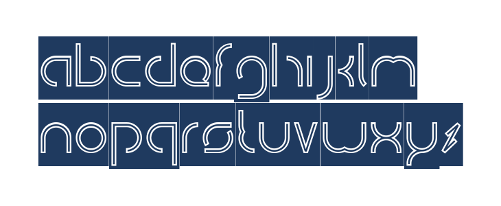 DISMECHA_Hollow_inverse Lowercase