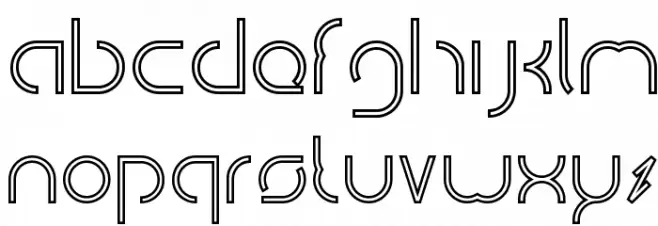 DISMECHA_Hollow Font LOWERCASE