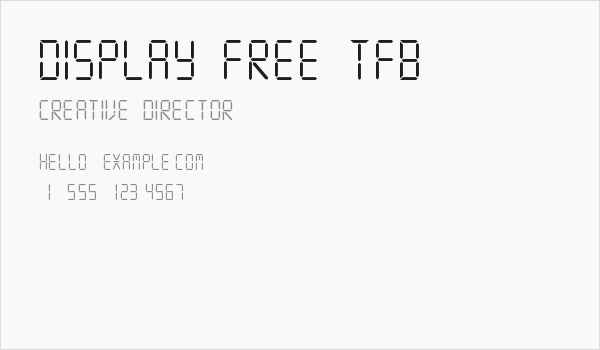 DISPLAY FREE TFB Business Card