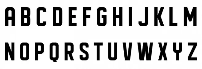 DISPLAYED Шрифта ВЕРХНИЙ