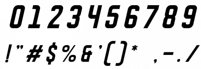 DISPLAYEDOblique Font OTHER CHARS