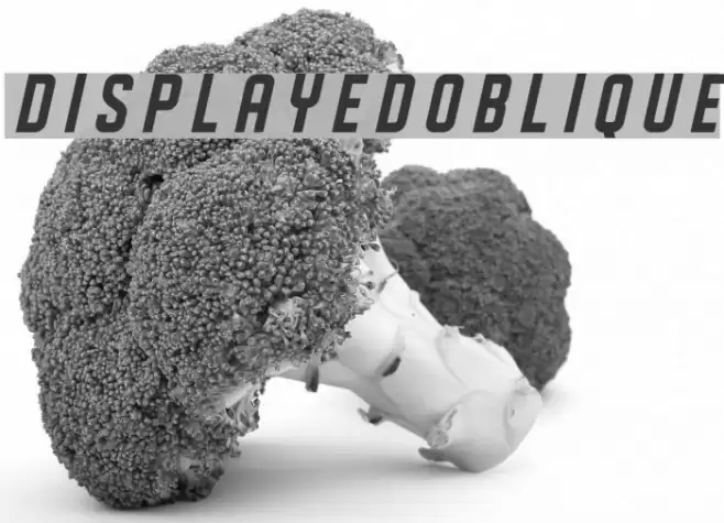 DISPLAYEDOblique Polices examples